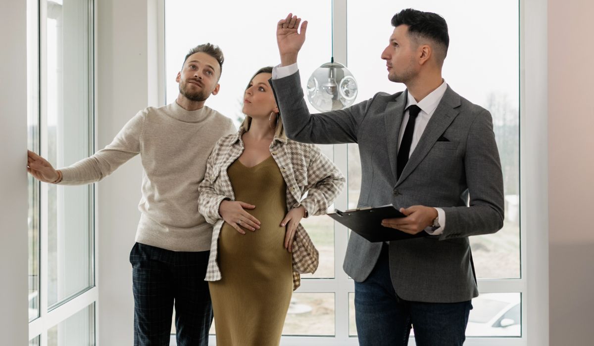 Real estate meeting with prospective tenants.